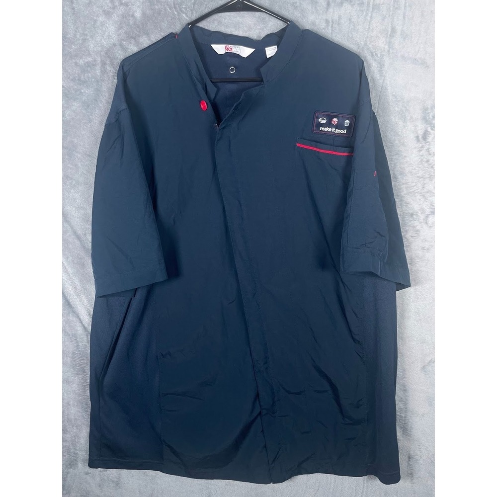 Chick-fil-A Oobe Teamstyle Chef Coat Navy Blue Size XL